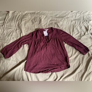 NWT Lucky Brand 3/4 sleeve shirt